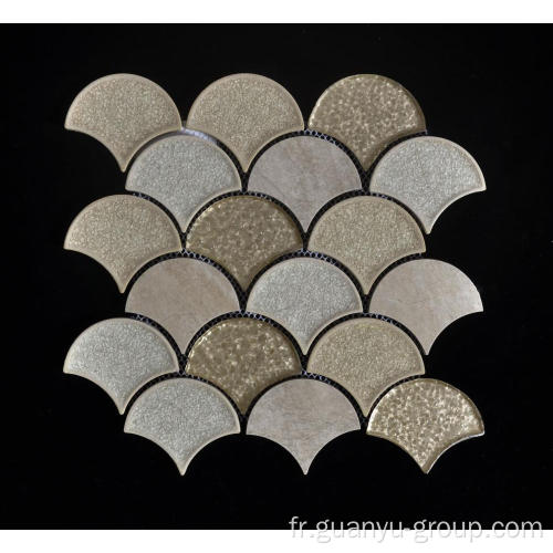 Secteur gris forme mur décoration mosaïque